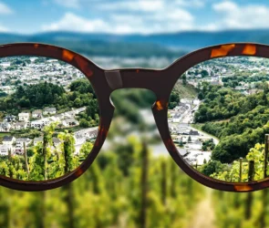 myopia glasses view